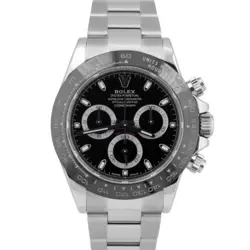 MINT 2023 ROLEX DAYTONA COSMOGRAPH BLACK CERAMIC STEEL 40MM WATCH 116500 LN BOX