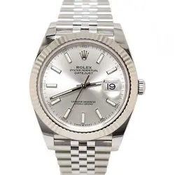 ROLEX DATEJUST 41MM SILVER DIAL WATCH 126334
