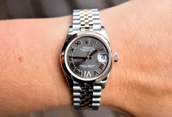 2022 Rolex Datejust 31 Factory Slate Diamond VI Dial 18k Everose Jubilee 278241
