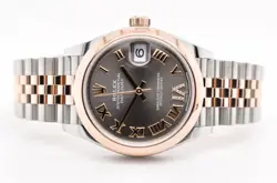 2022 Rolex Datejust 31 Factory Slate Diamond VI Dial 18k Everose Jubilee 278241