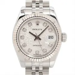 ROLEX DATEJUST 179174G SS×WG AT SILVER-HLICON-FACE