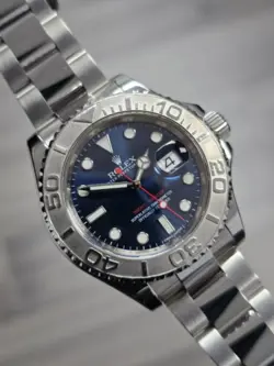 ROLEX YACHT-MASTER 116622 SILVER OYSTER BRACELET BLUE DIAL W/ B&P