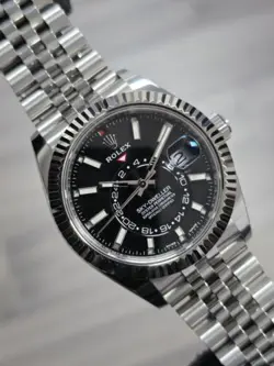 2023 ROLEX SKY-DWELLER 326934 SILVER JUBILEE BRACELET BLACK DIAL W/ B&P