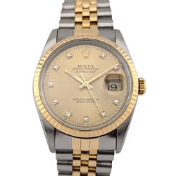 ROLEX 16233 DATEJUST TWO TONE DIAMOND DIAL 36MM 1991 X SERIAL
