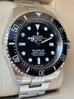 UNWORN ROLEX SEA-DWELLER DEEPSEA 44MM 126660 BLACK DIAL FULL SET WITH RECEIPT
