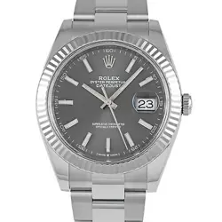 ROLEX DATEJUST 41 SLATE DIAL WATCH 126334