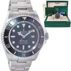 2022 NEW PAPERS ROLEX SEA-DWELLER DEEPSEA BLACK 126660 44MM STEEL WATCH BOX