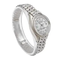 1967 Ladies Rolex 24mm Vintage 18K White Gold Wristwatch w/Diamond Dial. (6517)