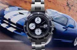 Vintage Tudor by Rolex Oysterdate ref. 79170 Big Block Inverse Panda Chronograph