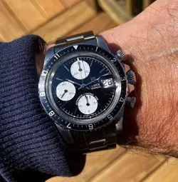 Vintage Tudor by Rolex Oysterdate ref. 79170 Big Block Inverse Panda Chronograph