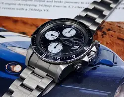 Vintage Tudor by Rolex Oysterdate ref. 79170 Big Block Inverse Panda Chronograph