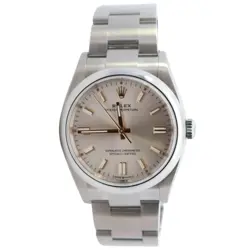 ROLEX OYSTER PERPETUAL 36MM SILVER DIAL WATCH 126000