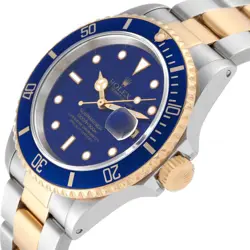 GOLD STEEL WRISTWATCH.