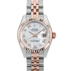 ROLEX DATEJUST 179171NR WHITE SHELL RANDOM NUMBER SECOND HAND WOMEN