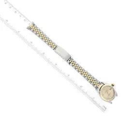 ROLEX DATEJUST STEEL YELLOW GOLD CHAMPAGNE DIAMOND DIAL LADIES WATCH 79173