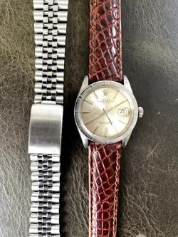 Rolex Date (1967) - Engine Turned Bezel 1501 (w/ JUBILEE Bracelet!)