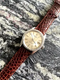 Rolex Date (1967) - Engine Turned Bezel 1501 (w/ JUBILEE Bracelet!)
