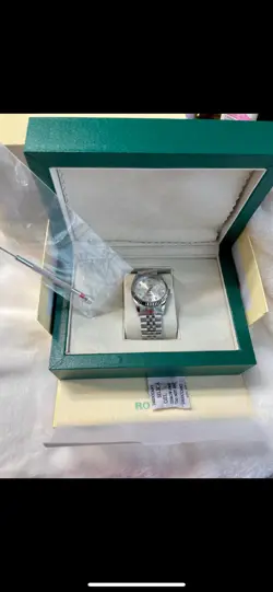 ROLEX DATEJUST SILVER OYSTER BRACELET WITH SILVER BEZEL