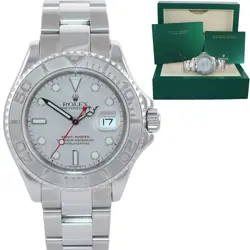 2010 MINT ROLEX YACHT-MASTER 16622 STEEL PLATINUM BEZEL OYSTER 40MM WATCH BOX