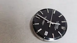 Vintage Rolex 1601 Pie Pan Black Dial Men's Automatic Watch 1970