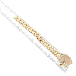 Rolex President Datejust Yellow Gold Diamond Dial Bezel Lugs Ladies Watch 179158