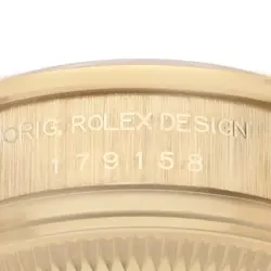 Rolex President Datejust Yellow Gold Diamond Dial Bezel Lugs Ladies Watch 179158