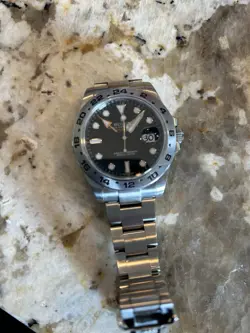 2019 ROLEX EXPLORER II 42MM STAINLESS STEEL WATCH BLACK DIAL 216570 BOX & PAPERS