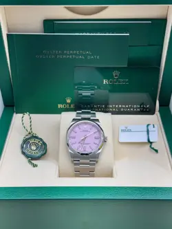2023 ROLEX OYSTER PERPETUAL 36MM (REF: 126000) CANDY PINK DIAL BOX & PAPERS