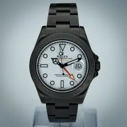 Black Venom 1 of 35 Custom Rolex Explorer 216570 DLC coating in black
