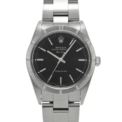 USED ROLEX AIR KING 14010 BLACK CASE: 34×34MM BAND: 19CM MEN'S WATCH #121186