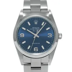 USED ROLEX AIR KING 14000M BLUE CASE: 34×34MM BAND: 19CM MEN'S WATCH #121106
