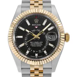 ROLEX SKY-DWELLER 336933 BLACK 5 ROW JUBILEE BRACELET RANDOM NUMBER SECOND H...