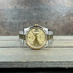 Rolex Mens Datejust 36mm Champagne Diamond Fluted Super Jubilee 116233 w/ Paper