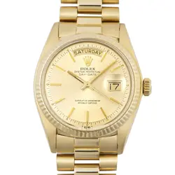ROLEX DAY-DATE 1803 CHAMPAGNE DIAL AUTOMATIC 36MM VINTAGE MEN'S WATCH