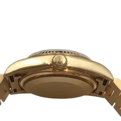 Rolex Day-Date 18038LS 10P Sapphire Gold Dial Automatic 36mm Men's Watch