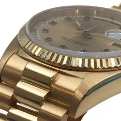 Rolex Day-Date 18038LS 10P Sapphire Gold Dial Automatic 36mm Men's Watch