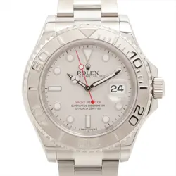 ROLEX YACHT‑MASTER 116622 SS×PT AT SILVER-FACE 1 EXTRA LINK