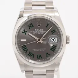 ROLEX DATEJUST 126200 SS AT SLATE DIAL 2 EXTRA LINKS