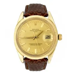 ROLEX OYSTER PERPETUAL DATE 14K YELLOW GOLD 34MM AUTOMATIC WATCH REF. 1503