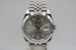 ROLEX DATEJUST 126300 SILVER DIAL BOX AND PAPERS 2023