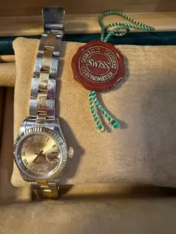 ROLEX DATEJUST 36 116233 GOLD & STEEL WATCH - CHAMPAGNE DIAL, OYSTER - PRE-OWNED