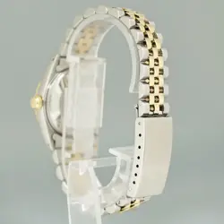 MINT Ladies Rolex 68273 Two Tone Yellow Gold Fluted Steel 31mm Pearl Diamond