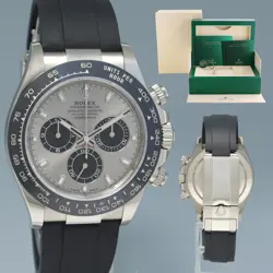 2022 MINT ROLEX DAYTONA WHITE GOLD 116519LN CERAMIC GHOST SILVER PANDA WATCH BOX