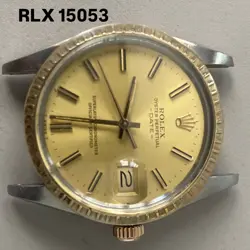 Rolex 15053, Very Beautiful Champagne Dial Face, Head With AM Strap, Runs Great