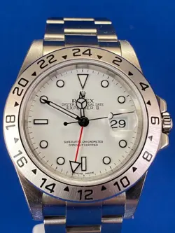 ROLEX EXPLORER II 16570 WHITE DIAL BRAND NEW (NOS) ALL STICKERS ATTACHED
