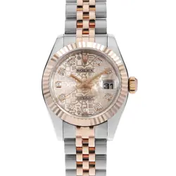 ROLEX DATEJUST 10P DIAMOND 179171G PINK CARVING COMPUTER D NUMBER SECOND HAN...