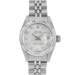 ROLEX DATEJUST 10P DIAMOND 69174G SILVER L NUMBER SECOND HAND WOMEN