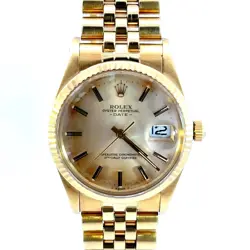 RARE VINTAGE ROLEX OYSTER PERPETUAL DATE 14K YELLOW GOLD 15037