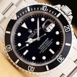 ROLEX SUBMARINER DATE 16610 40MM BLACK DIAL STEEL OYSTER AUTOMATIC WATCH
