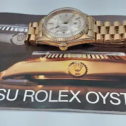 Rolex Day-Date President 36 mm Spanish Day 18K Yellow Gold Watch 1803 Circa 1966